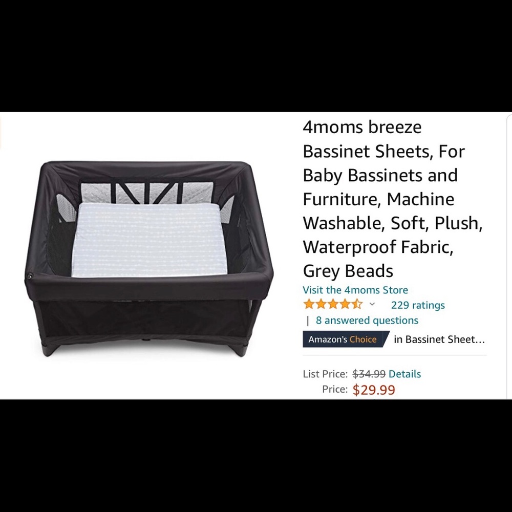4 Moms Bassinet Sheet - Picture 3 of 3